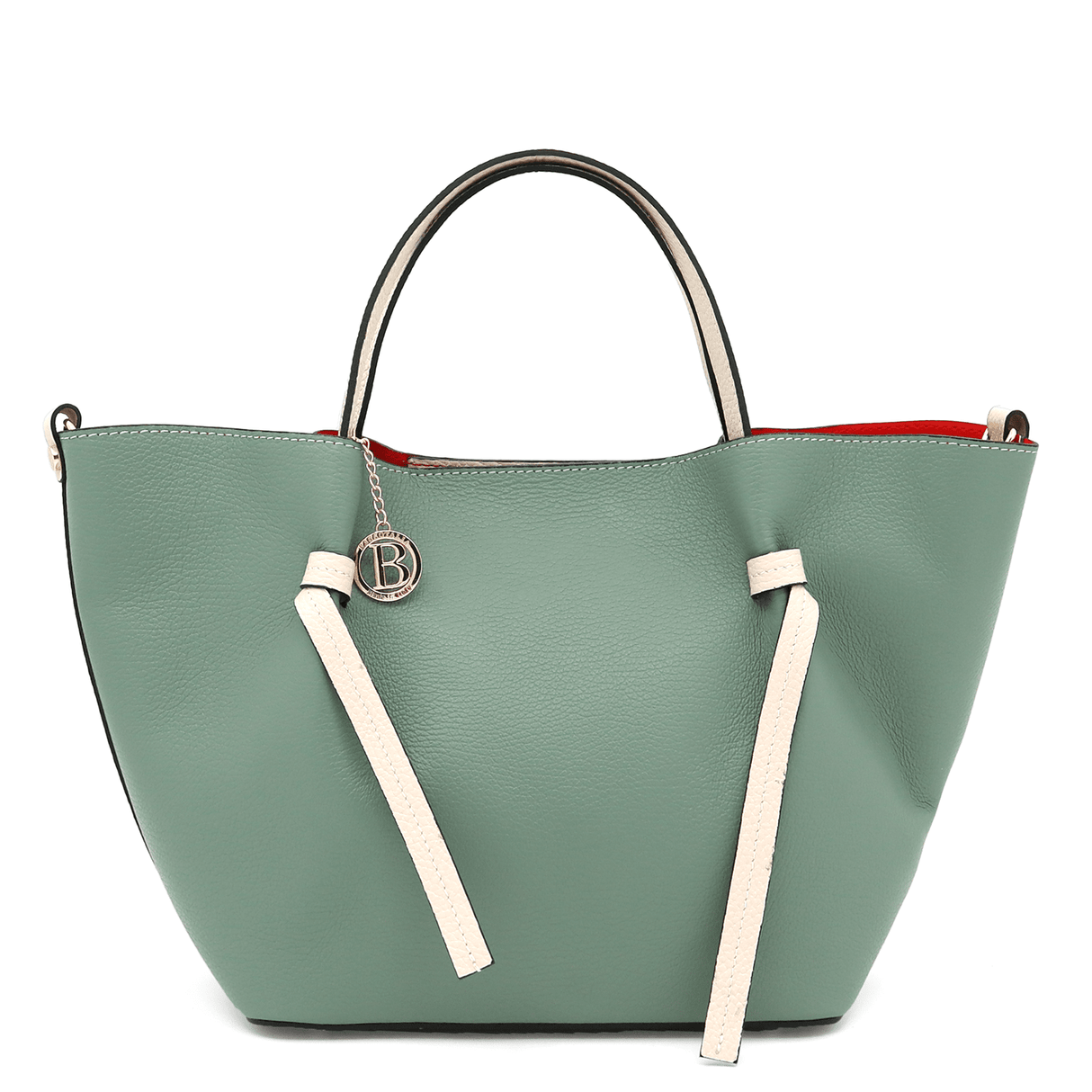 Női táska természetes bőrből Zaria - zöld