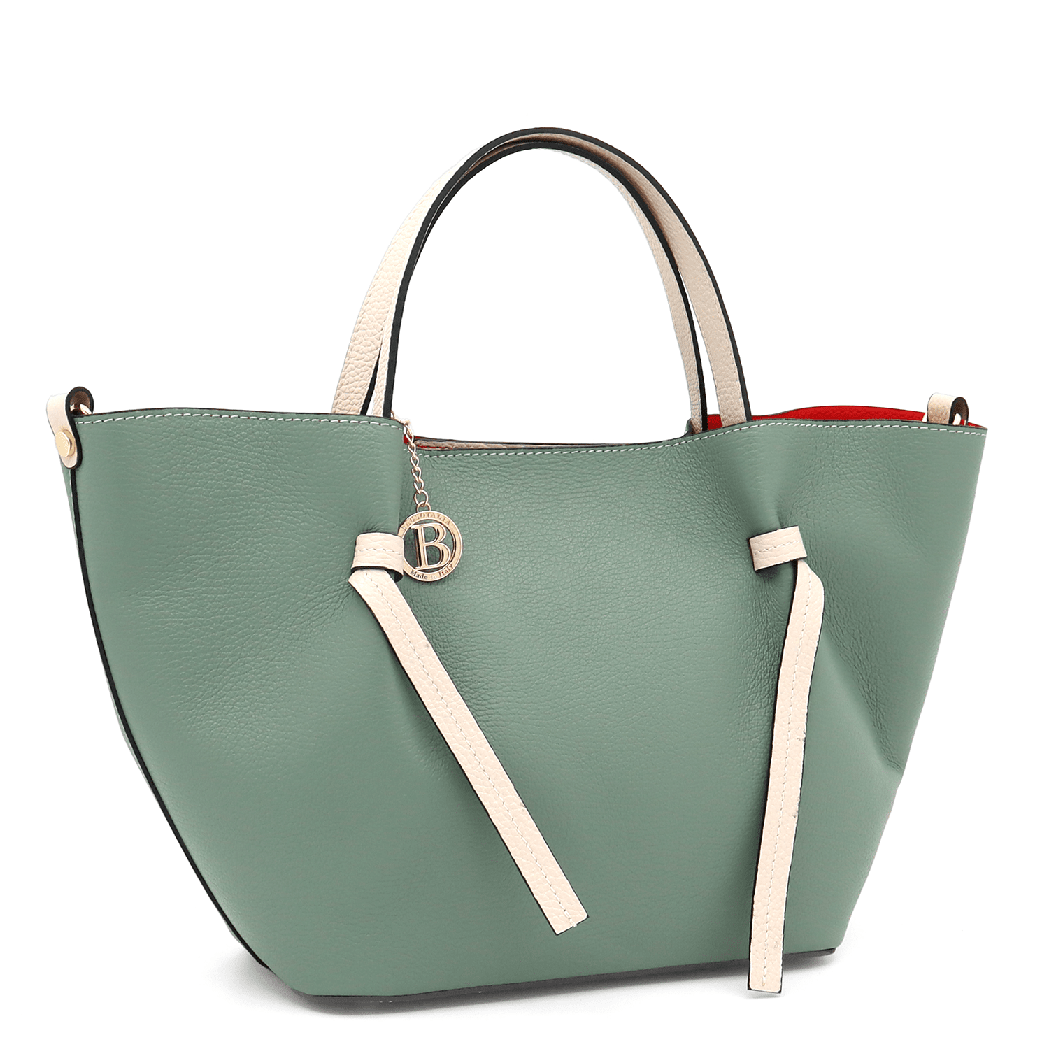 Női táska természetes bőrből Zaria - zöld