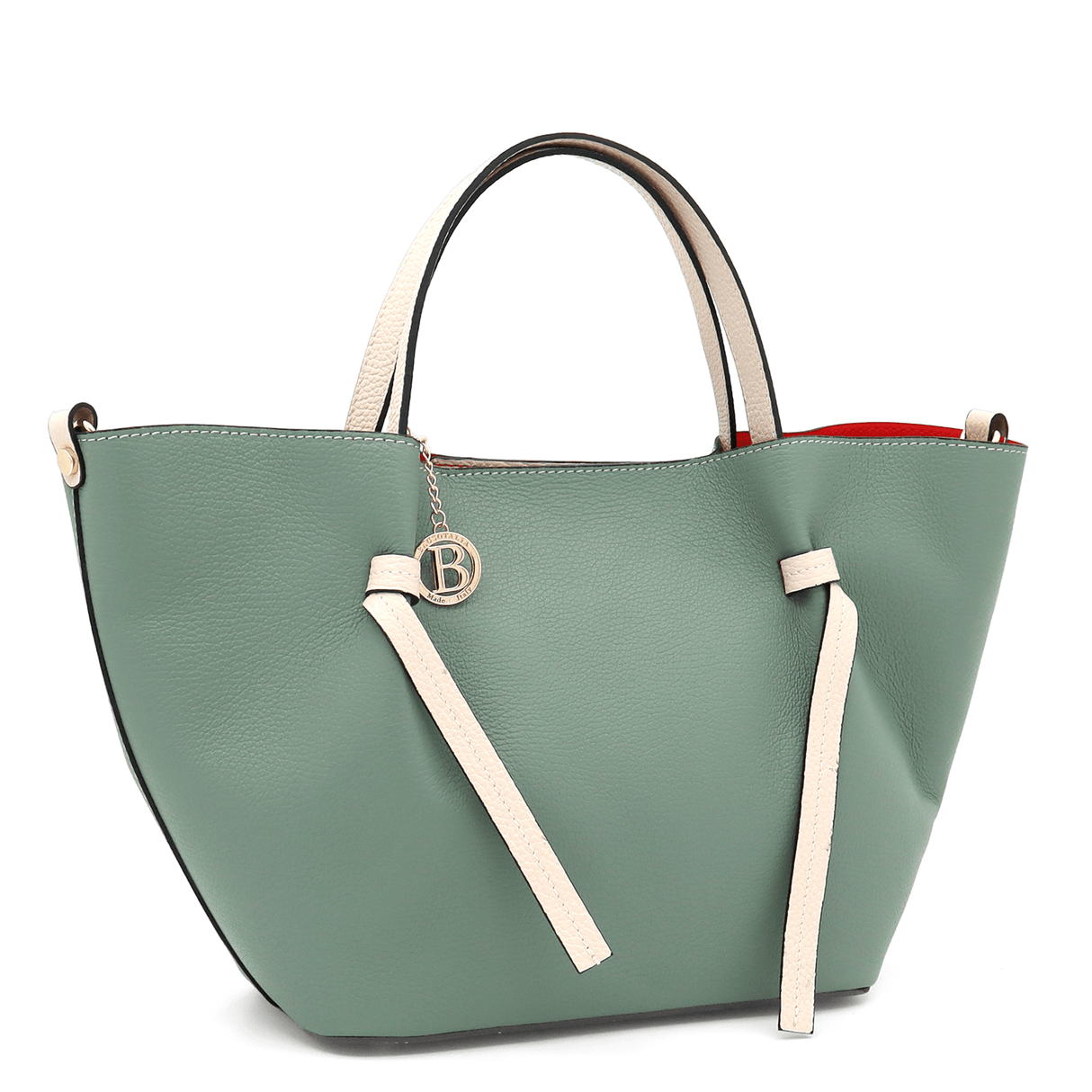 Női táska természetes bőrből Zaria - zöld