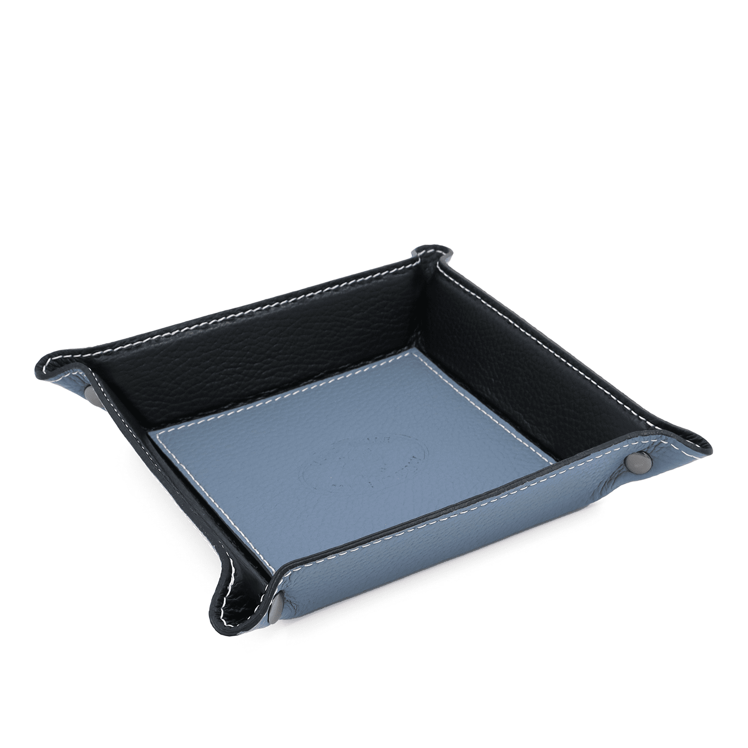 Természetes bőrből készült kiegészítők tárolója - kék/fekete