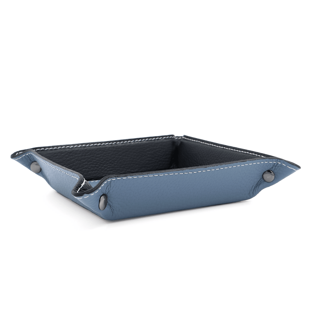 Természetes bőrből készült kiegészítők tárolója - kék/fekete