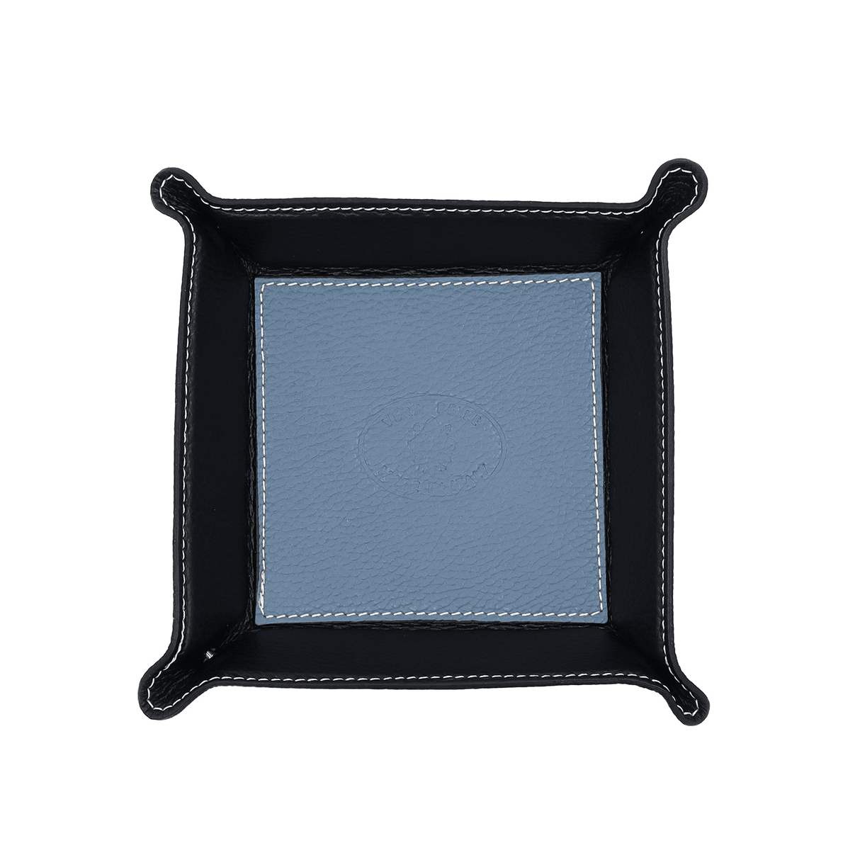 Természetes bőrből készült kiegészítők tárolója - kék/fekete