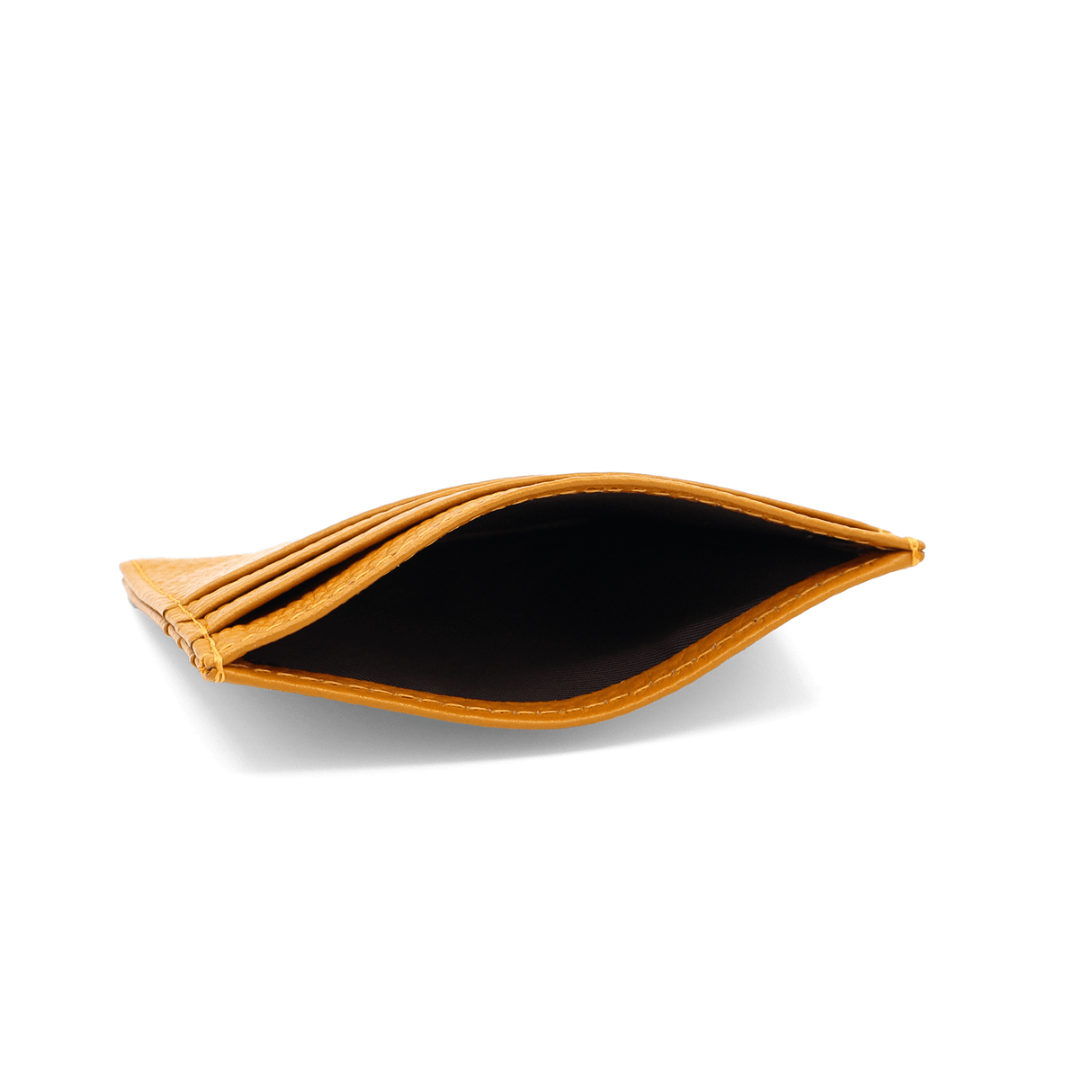 Kardholdar természetes bőrből - mustársárga