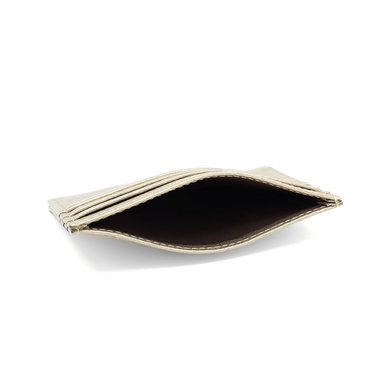 Kártyatartó természetes bőrből  - arany