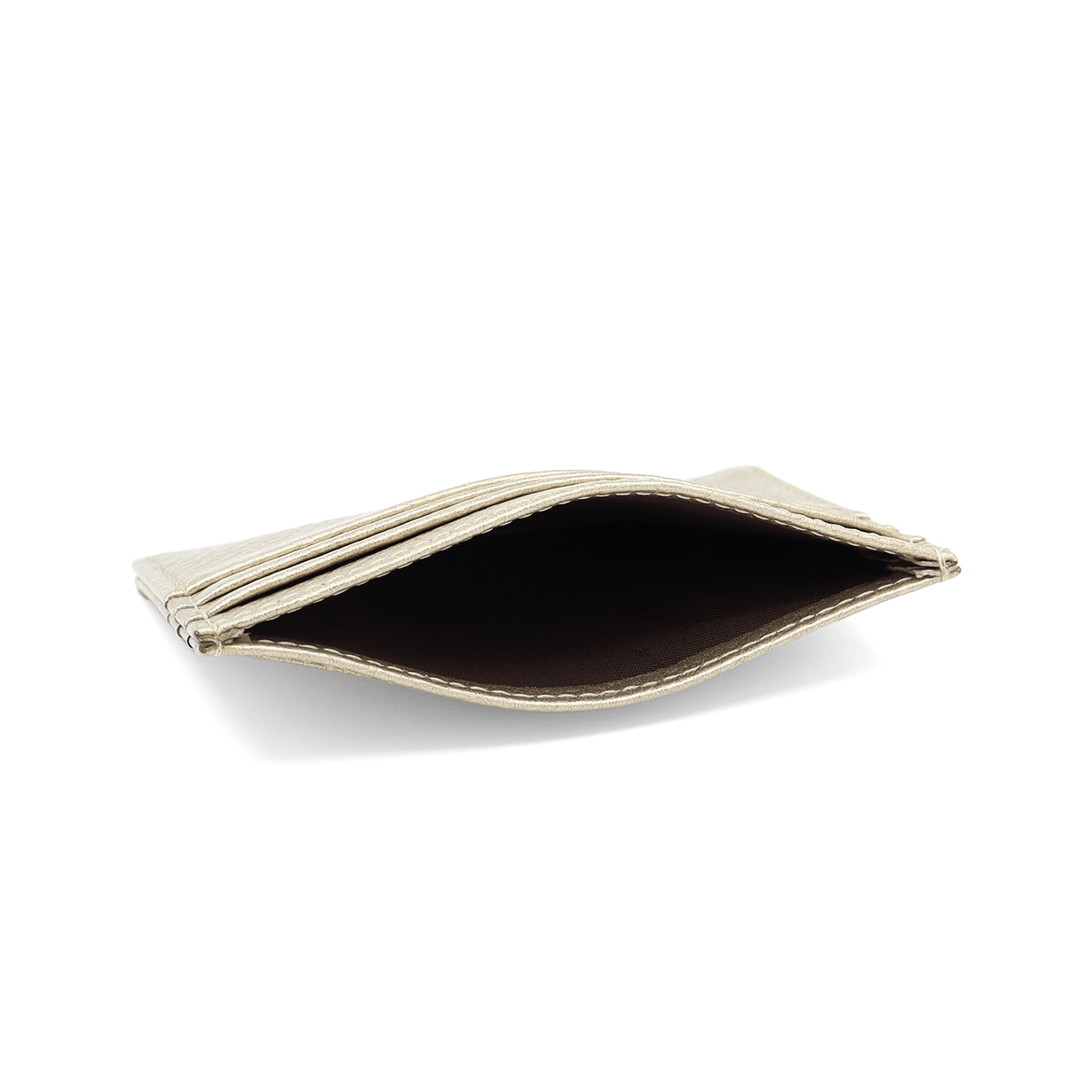 Kártyatartó természetes bőrből  - arany