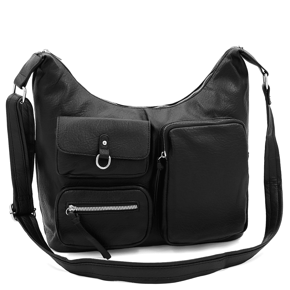 Nagy női válltáska Beana - fekete