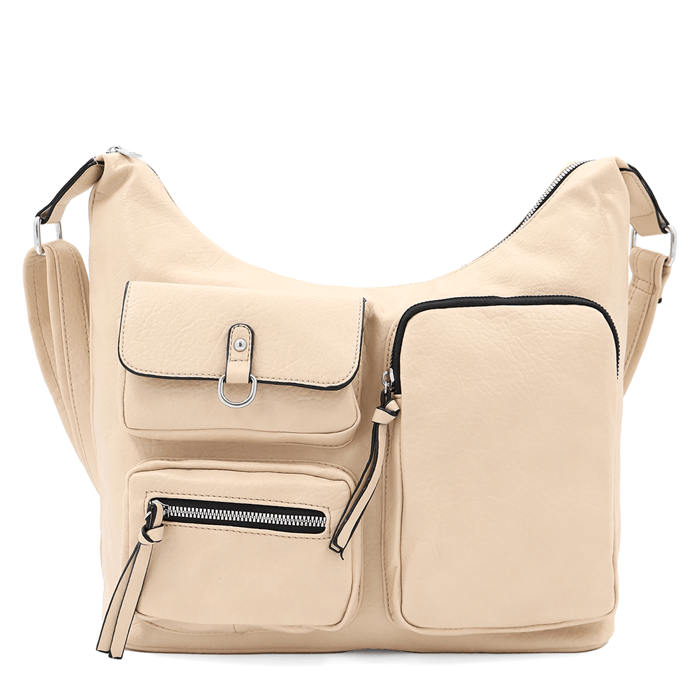 Nagy női válltáska Beana - világosbarna