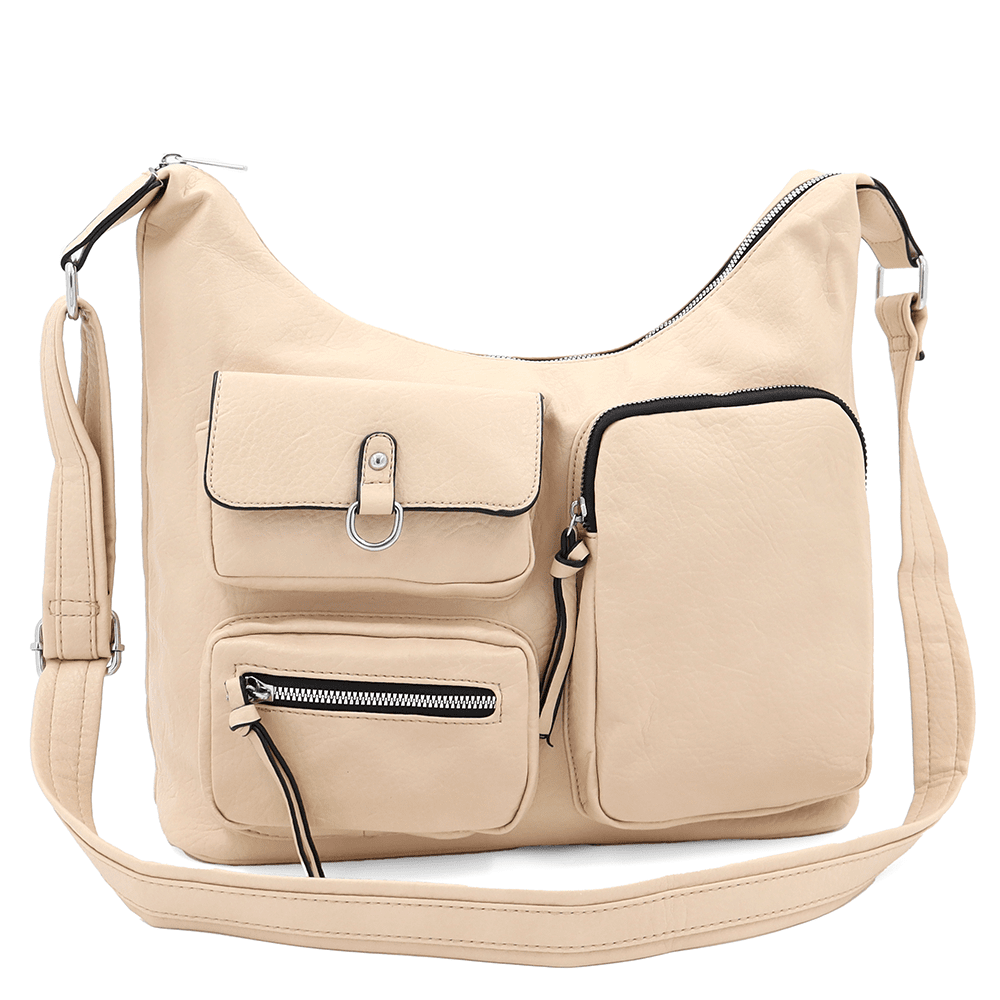 Nagy női válltáska Beana - világosbarna