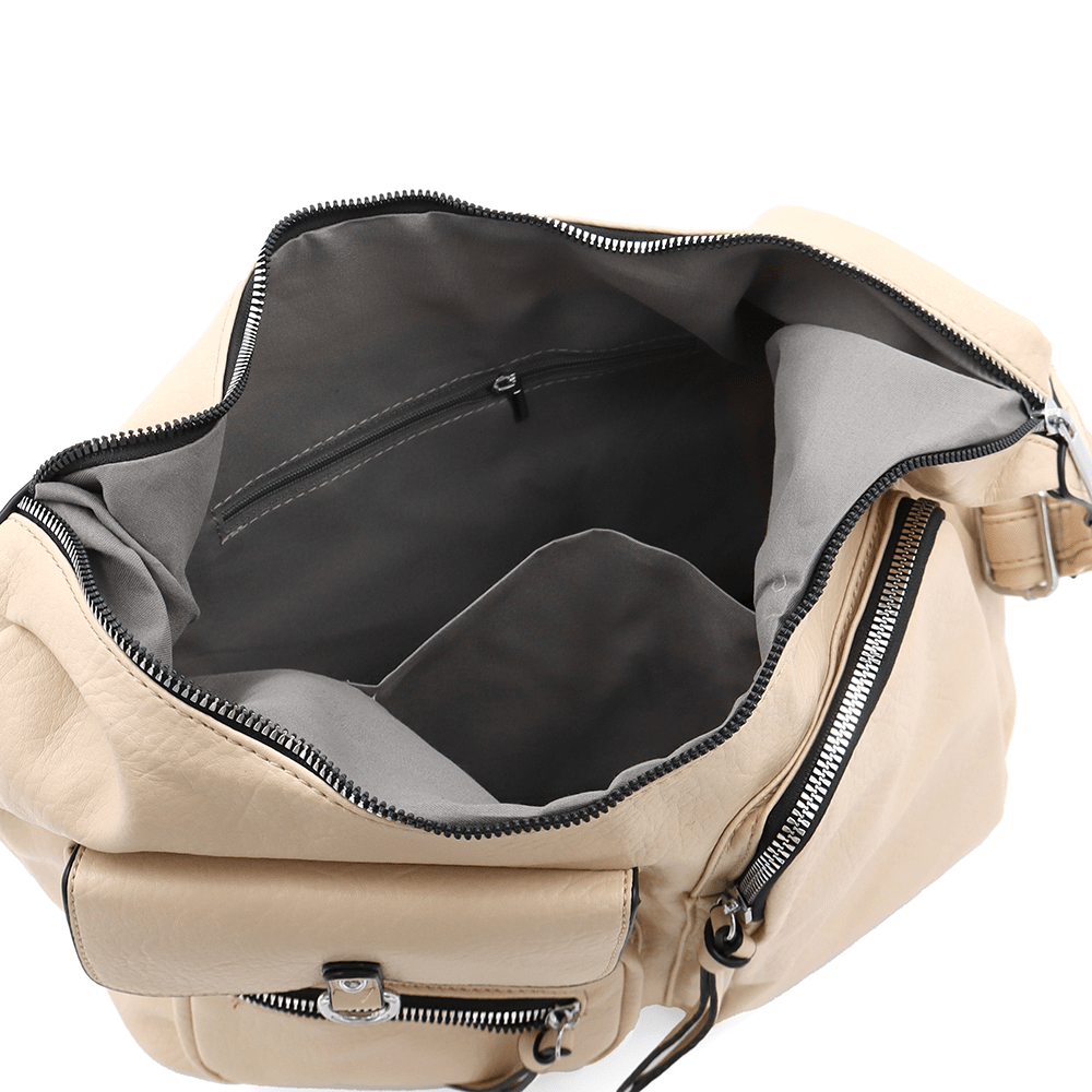 Nagy női válltáska Beana - világosbarna