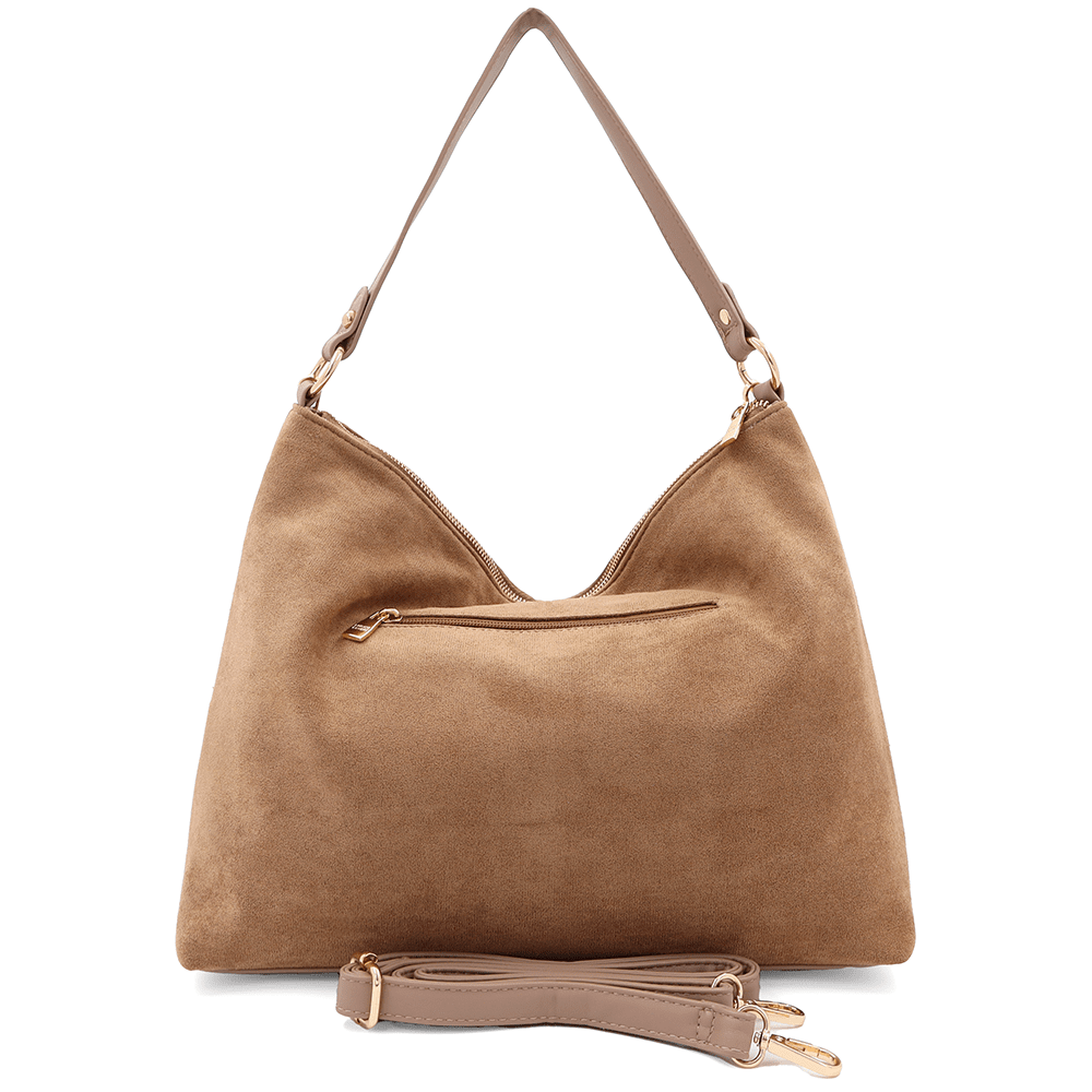 ENRICO COVERI - Női táska, velúr, világosbarna