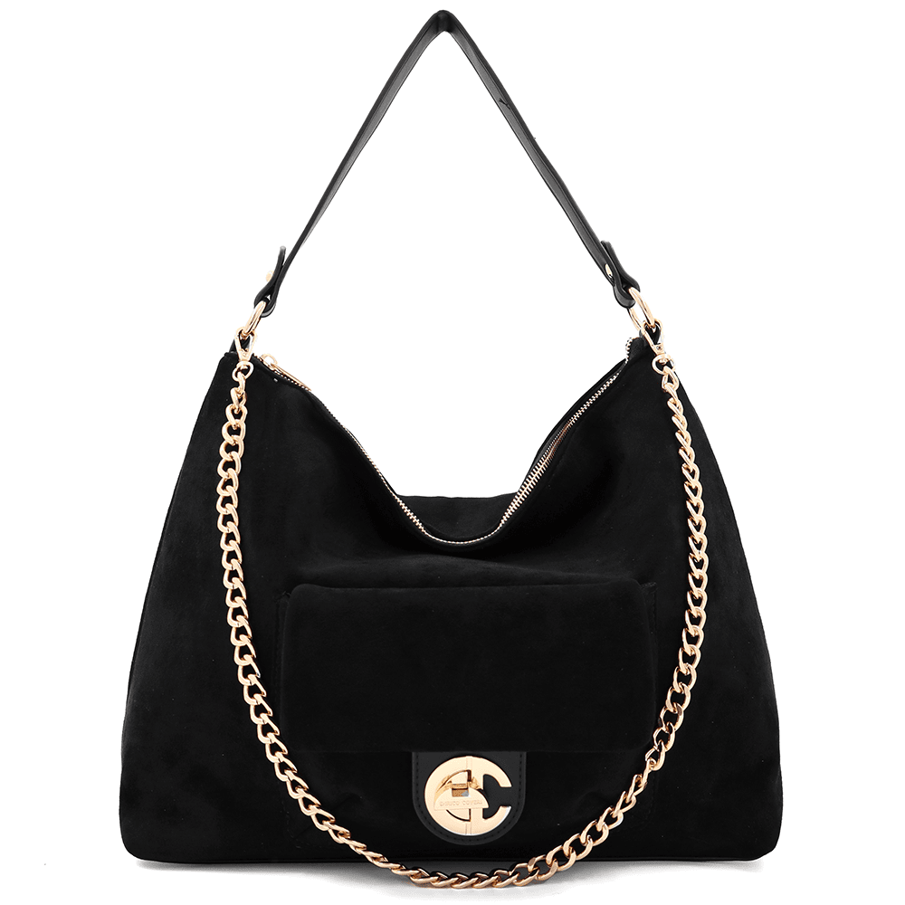 ENRICO COVERI - Női táska, velúr, fekete