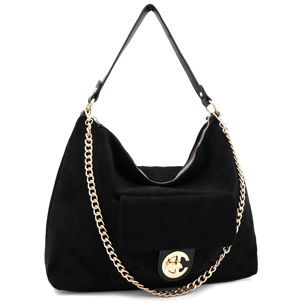 ENRICO COVERI - Női táska, velúr, fekete