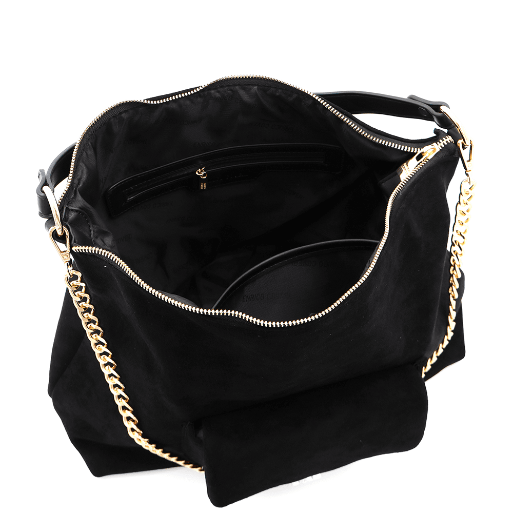 ENRICO COVERI - Női táska, velúr, fekete