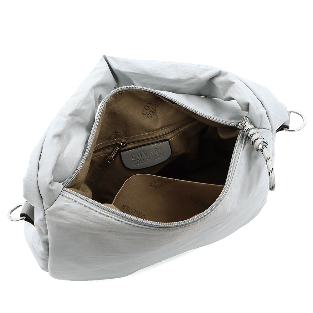 Női szövet táska 2 fogantyúval Erina  - világosszürke