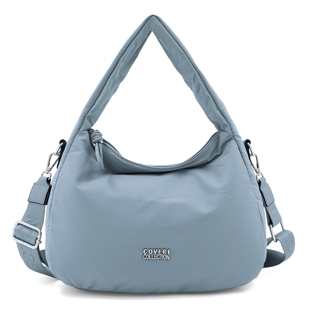 Női táska szövetből, 2 fogantyúval Erina  - világoskék