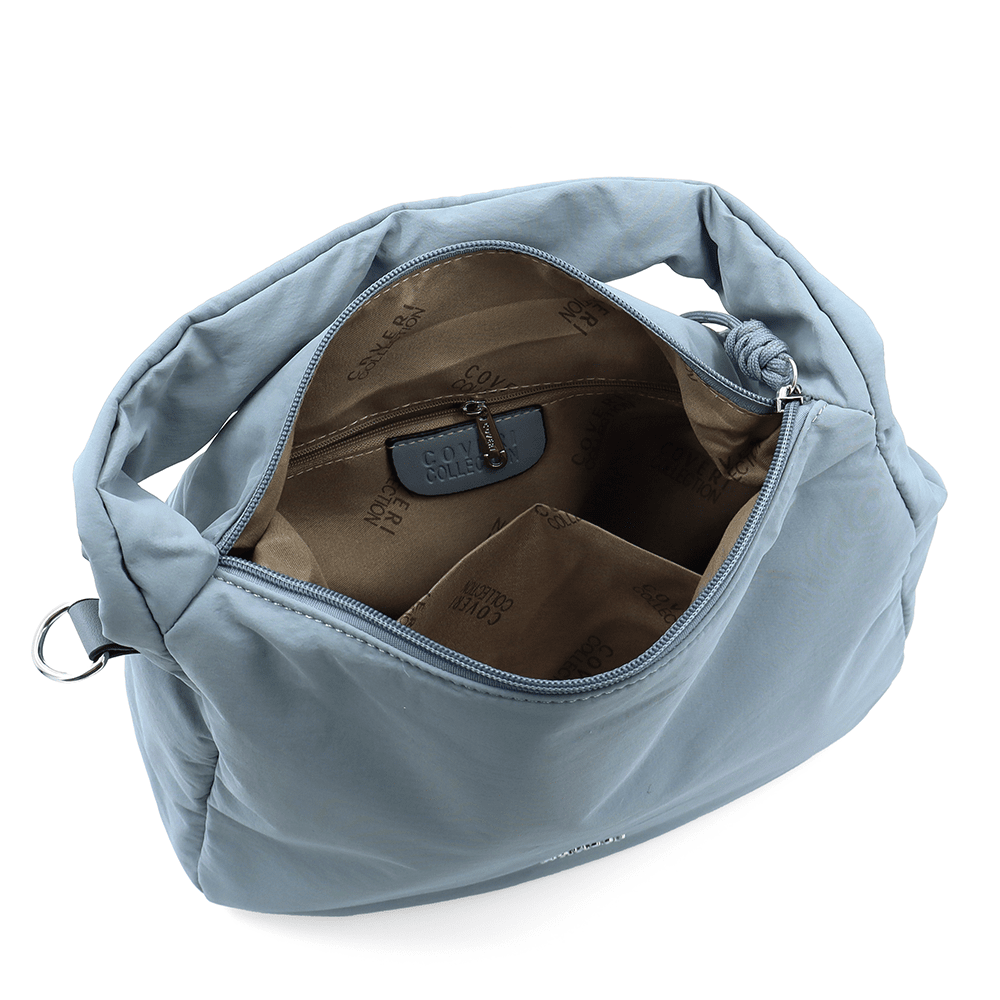 Női táska szövetből, 2 fogantyúval Erina  - világoskék