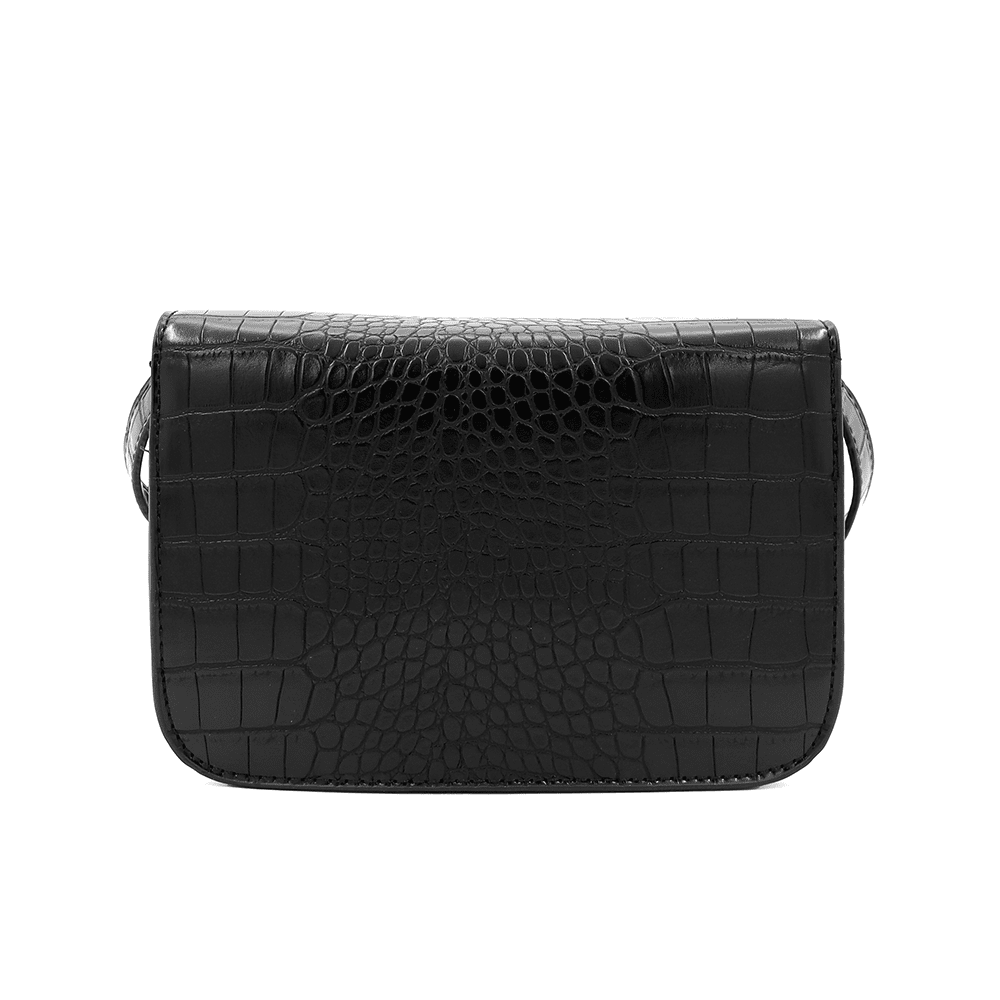ENRICO COVERI - Női válltáska krokodil mintával - fekete