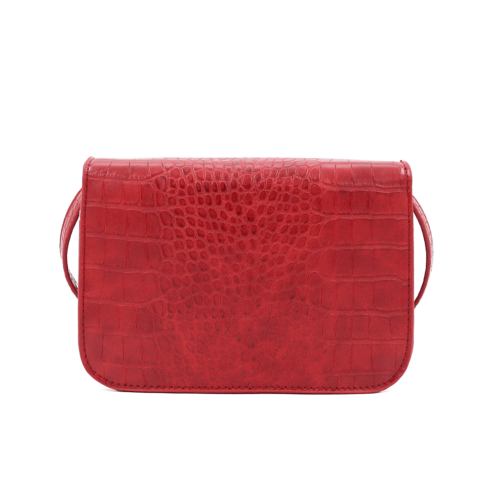 ENRICO COVERI - Női válltáska krokodil mintával - piros