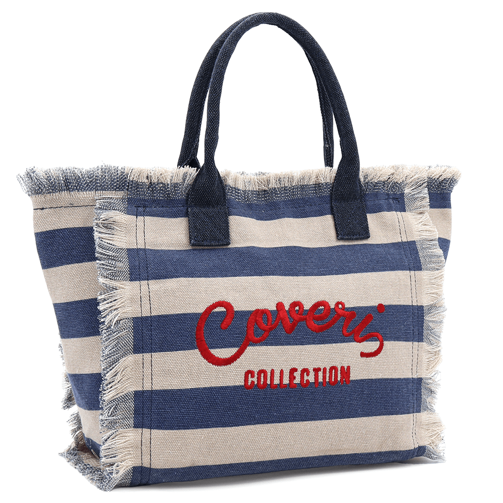 Strandtáska Kalina nyomtatással - sötétkék