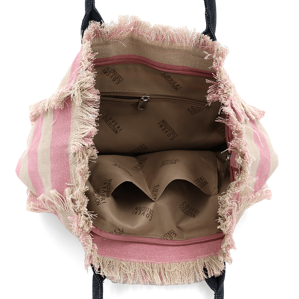 Strandtáska Kalina nyomtatással - rózsaszín