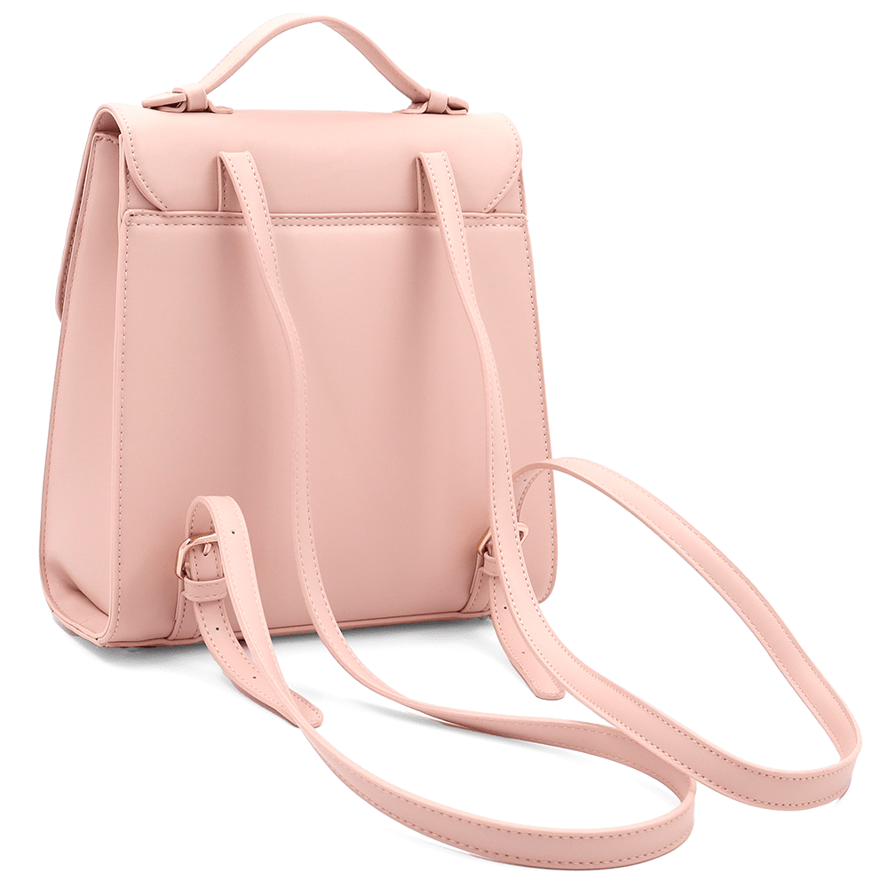 Diana & Co - Női hátizsák szalmával díszítve - rózsaszín