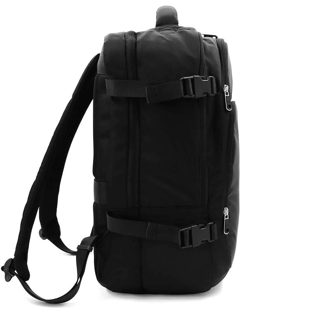 David Jones uniseks utazótáska – kézipoggyász repülőgépen, laptopzsebbel és poggyászrekesszel – fekete