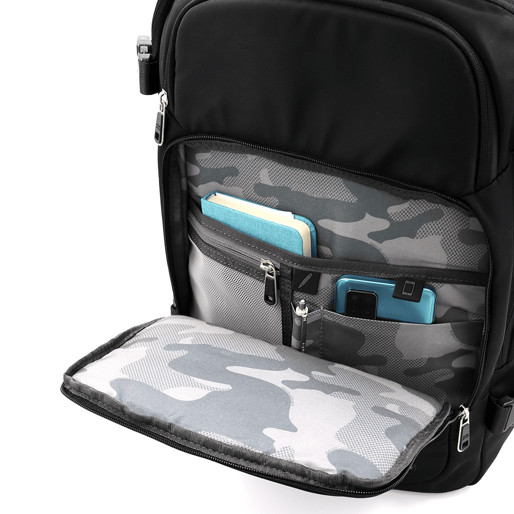 David Jones uniseks utazótáska – kézipoggyász repülőgépen, laptopzsebbel és poggyászrekesszel – fekete