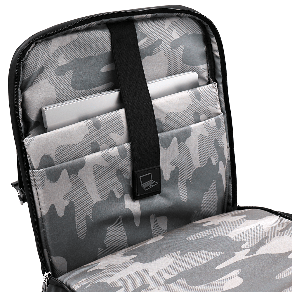 David Jones uniseks utazótáska – kézipoggyász repülőgépen, laptopzsebbel és poggyászrekesszel – fekete