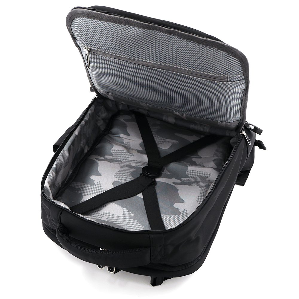 David Jones uniseks utazótáska – kézipoggyász repülőgépen, laptopzsebbel és poggyászrekesszel – fekete