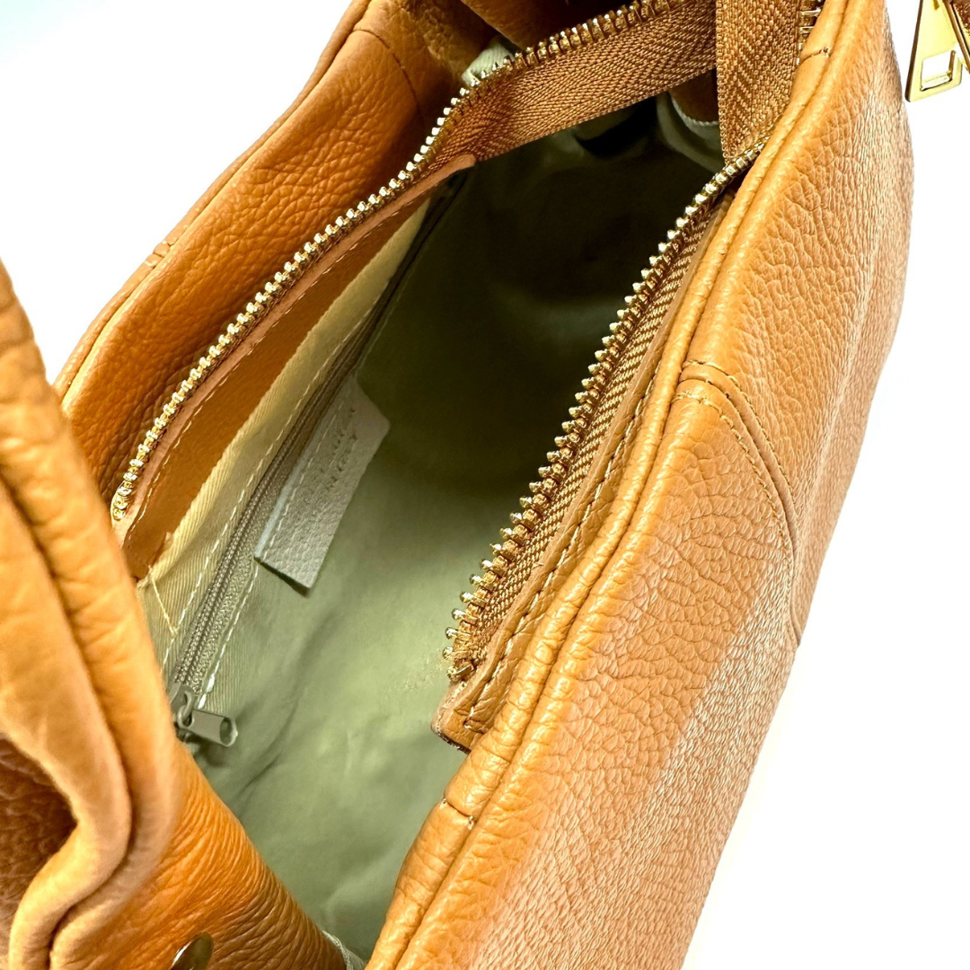 Eliana természetes bőr női táska - fukszia