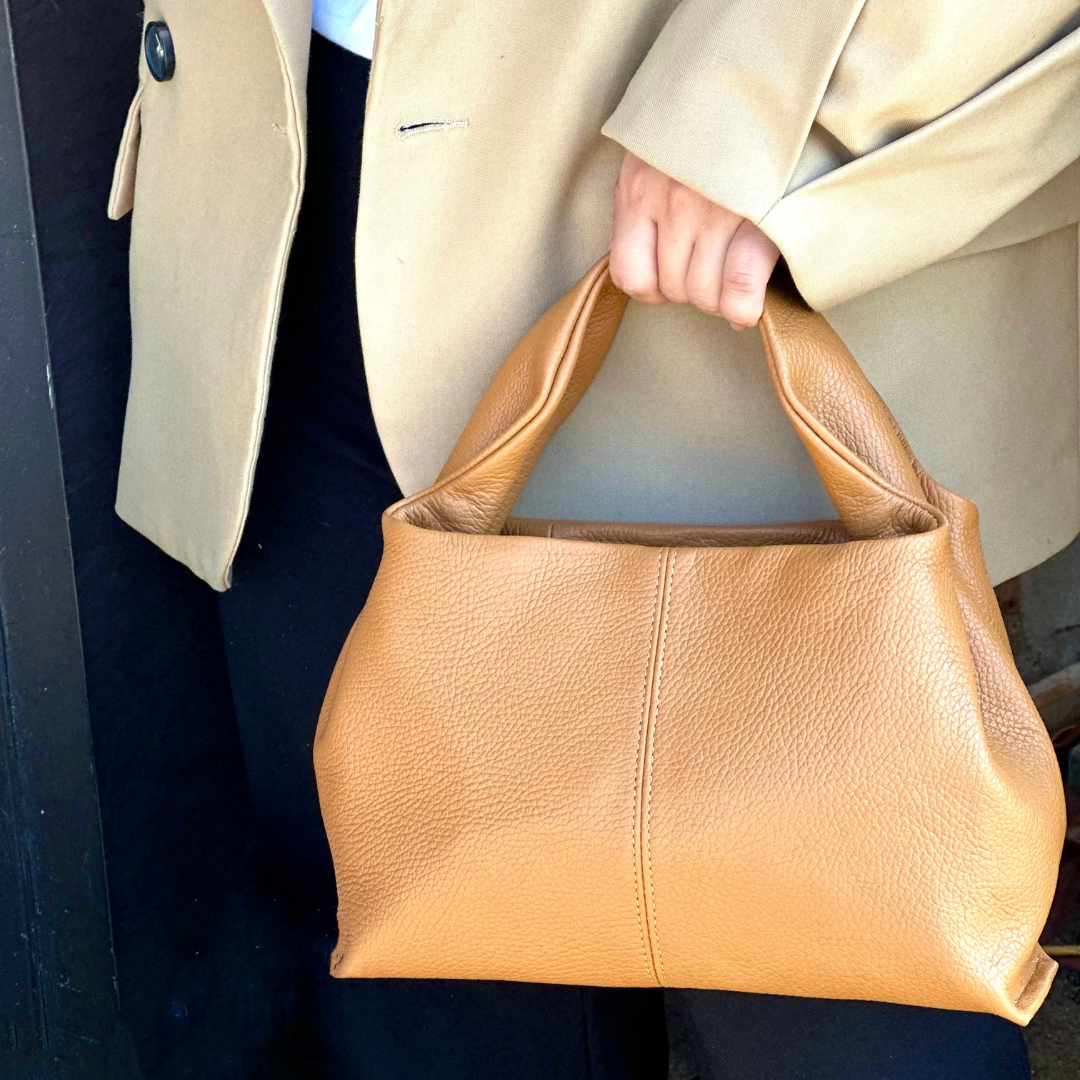 Eliana természetes bőrből készült női táska - cserépbarna