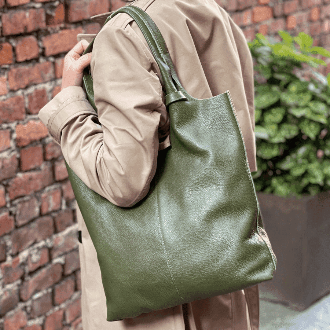 Anelia természetes bőr táska - arany