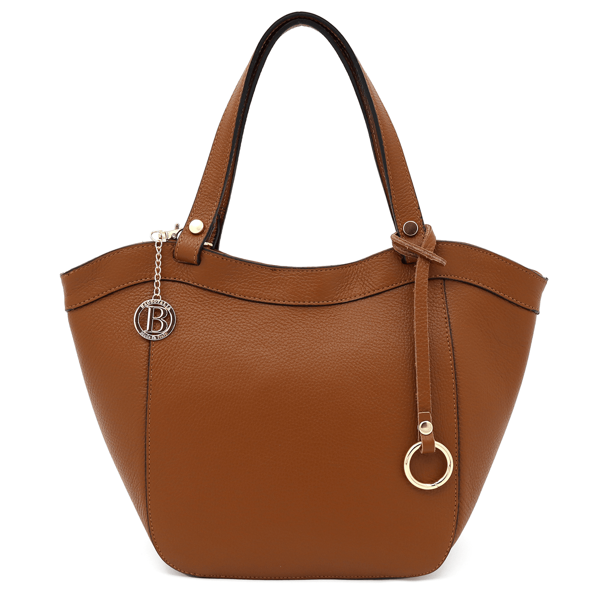 Belinda természetes bőr női táska - cserépbarna