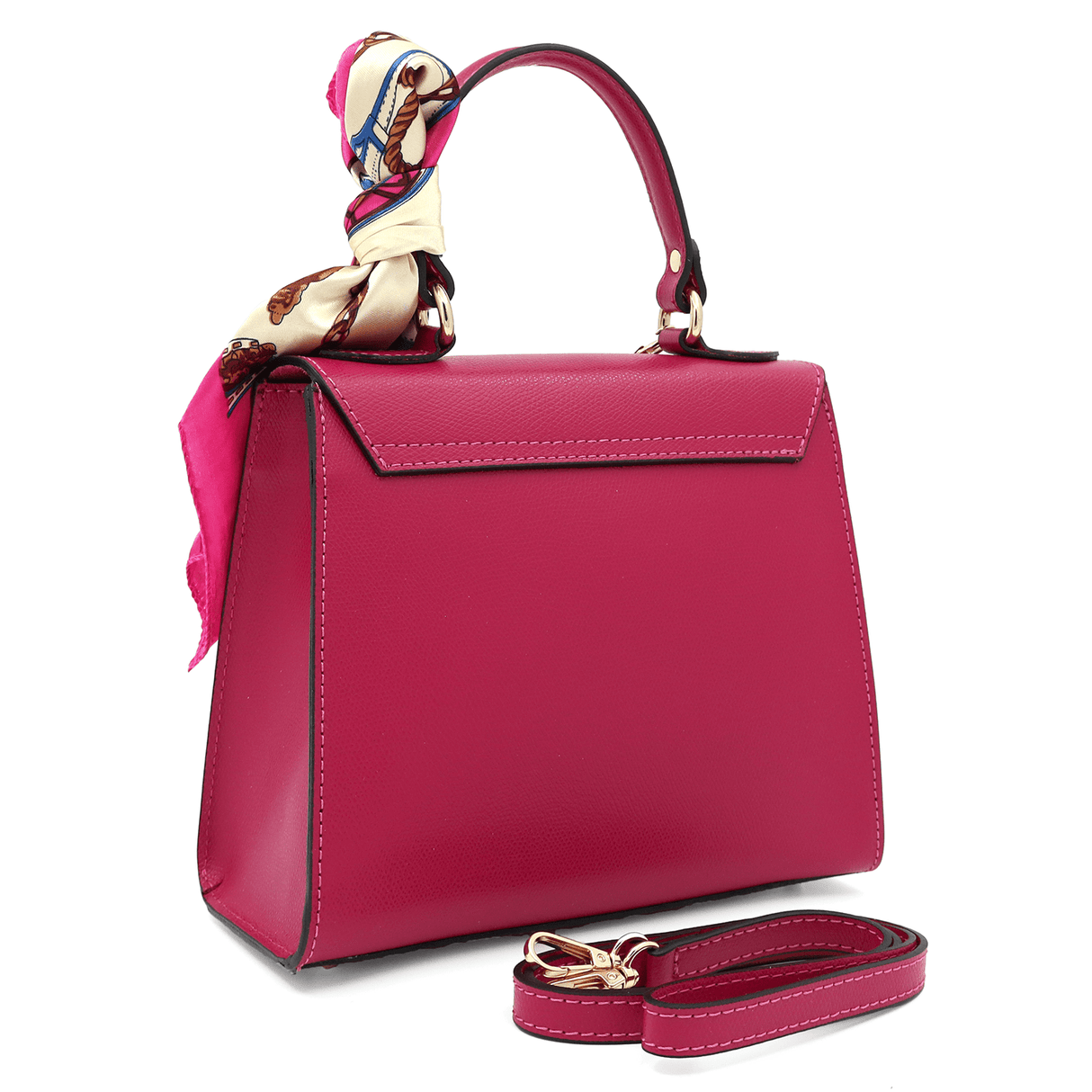 Természetes bőr táska Alessandra - fukszia