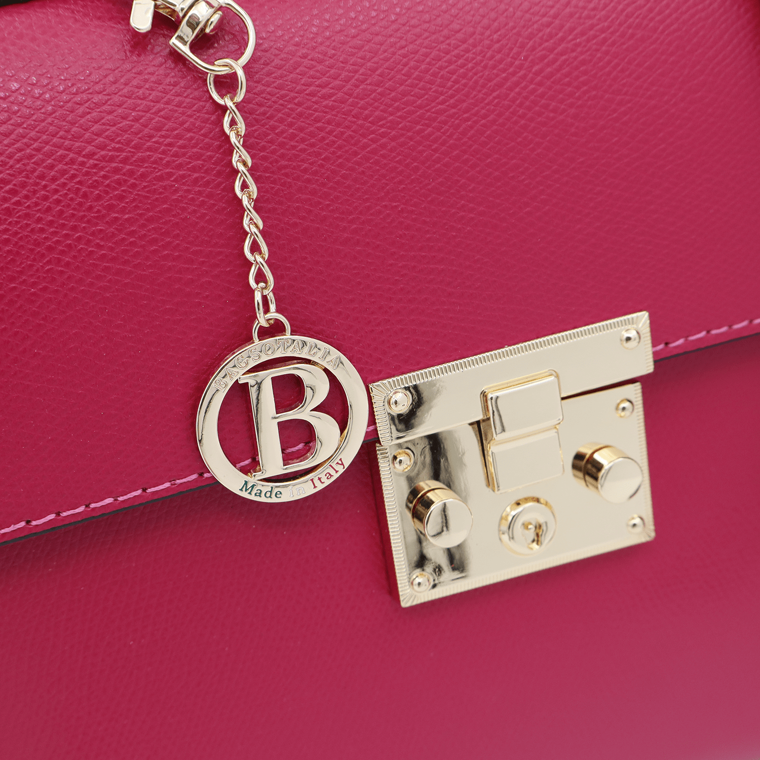 Természetes bőr táska Alessandra - fukszia