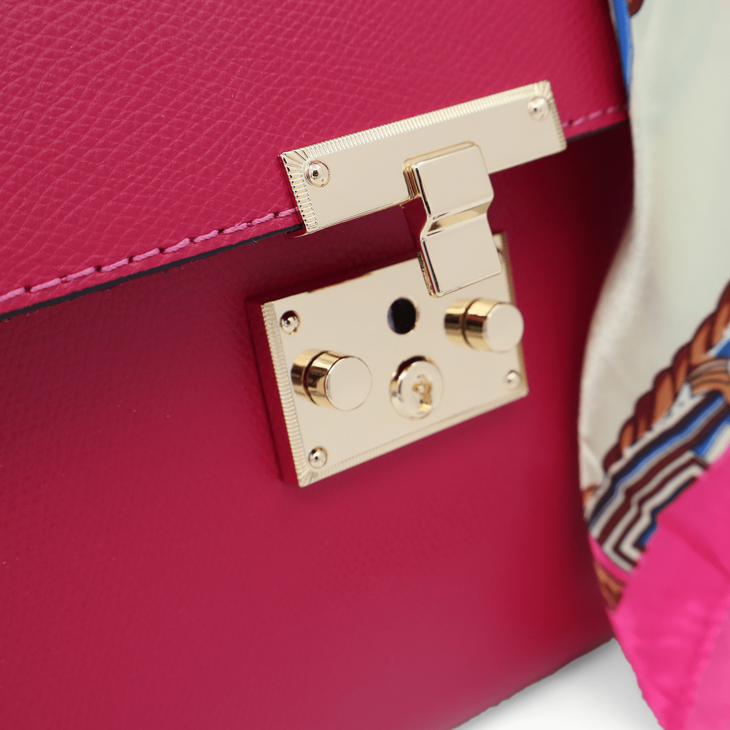 Természetes bőr táska Alessandra - fukszia