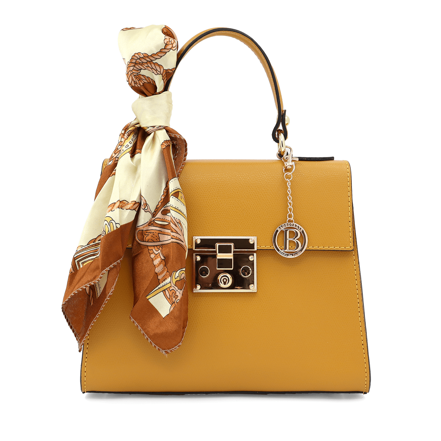 Természetes bőr táska Alessandra - mustársárga