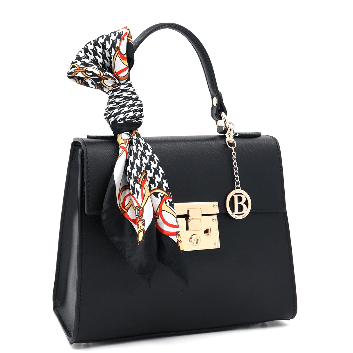 Természetes bőr táska Alessandra - fekete