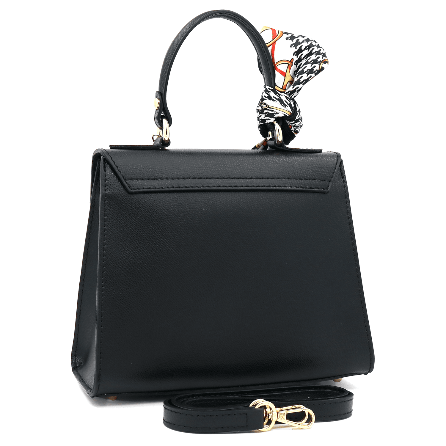 Természetes bőr táska Alessandra - fekete