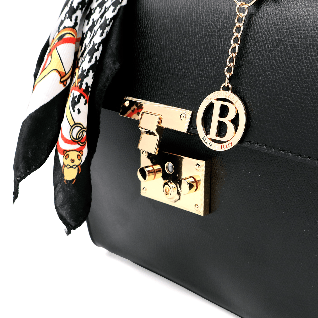 Természetes bőr táska Alessandra - fekete