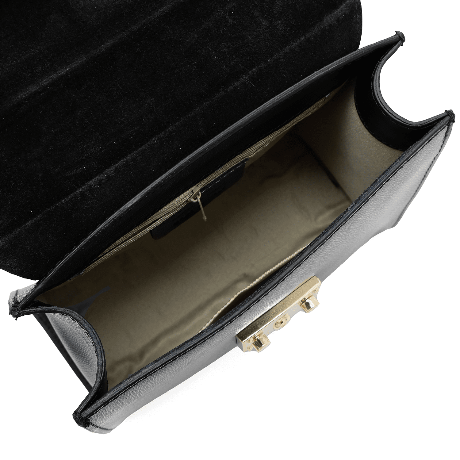 Természetes bőr táska Alessandra - fekete