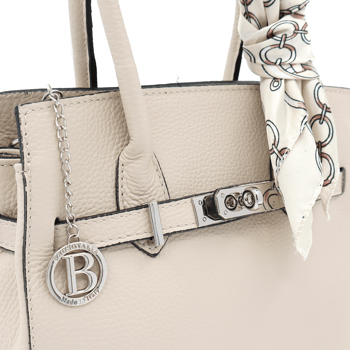 Luxus táska természetes bőrből - bézs