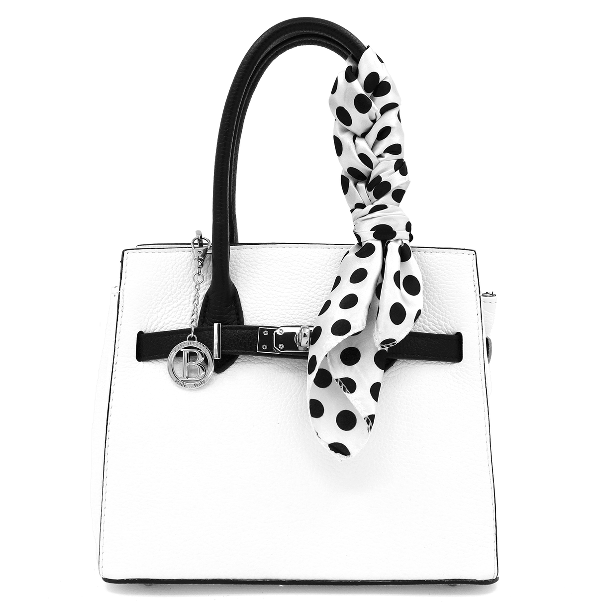 Luxus táska természetes bőrből - fehér