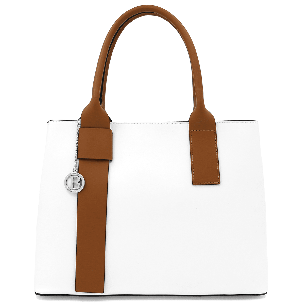 Női táska természetes bőrből Penelope - fehér