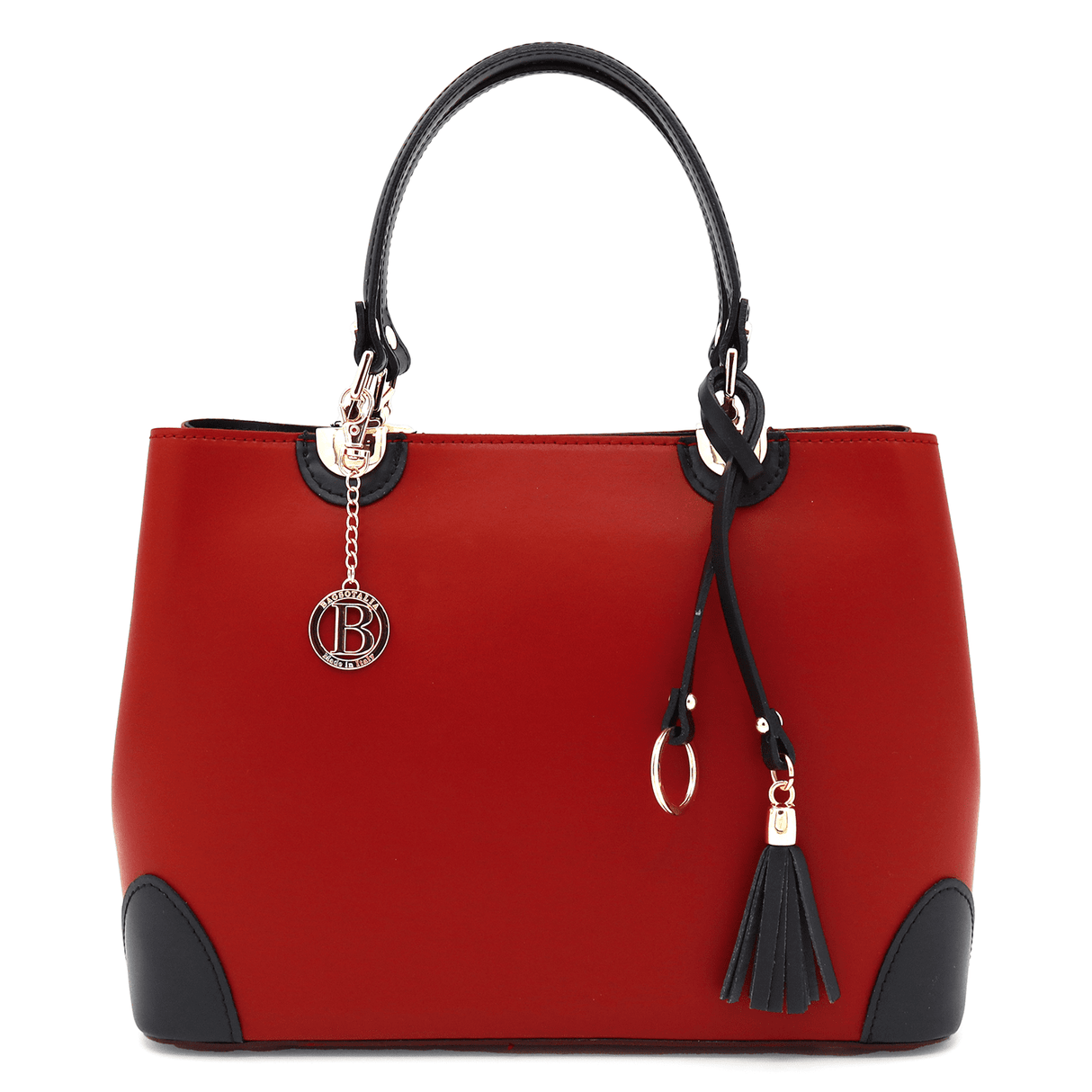 Női táska természetes bőrből - Alika - piros