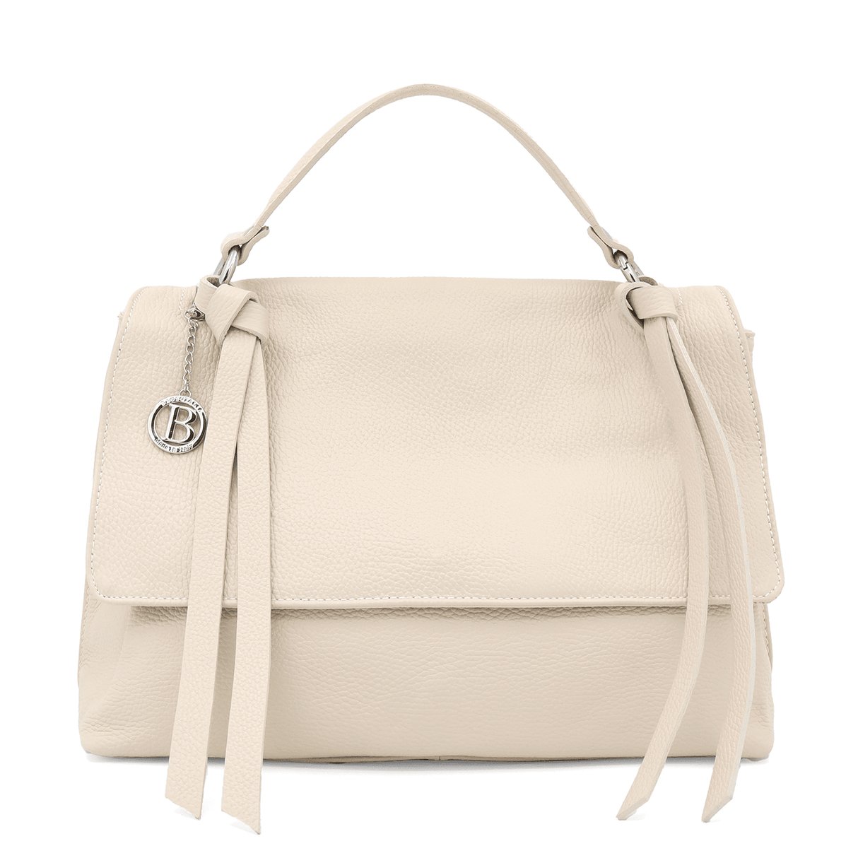 Női válltáska természetes bőrből Matera - bézs