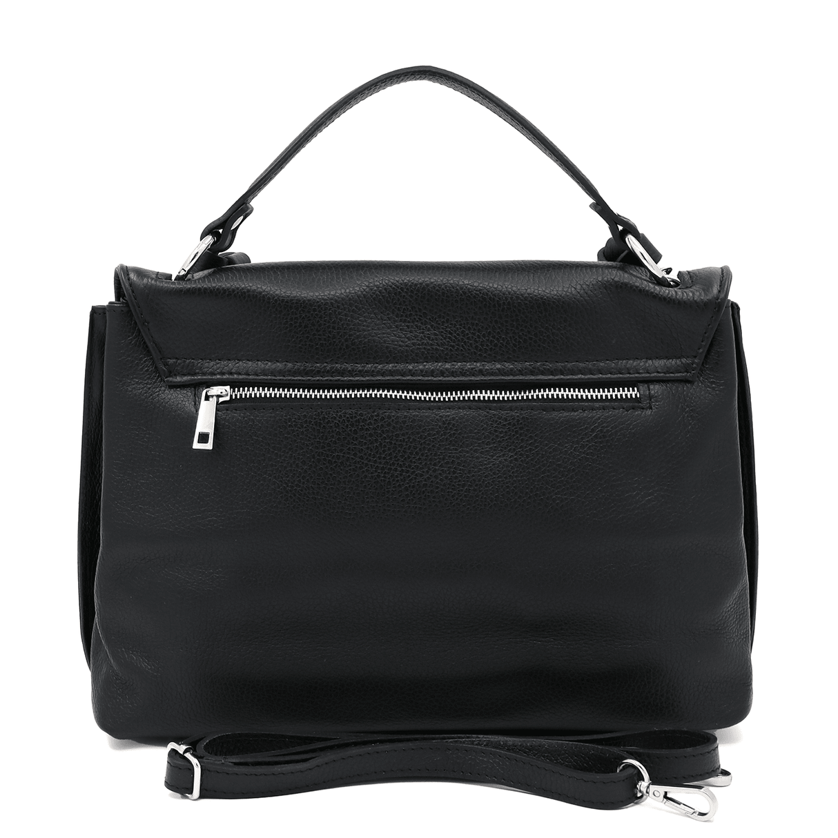 Női válltáska természetes bőrből Matera - fekete