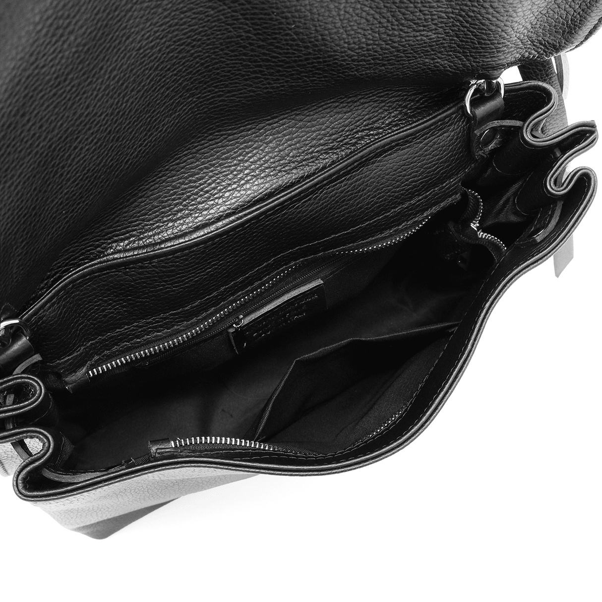 Női válltáska természetes bőrből Matera - fekete