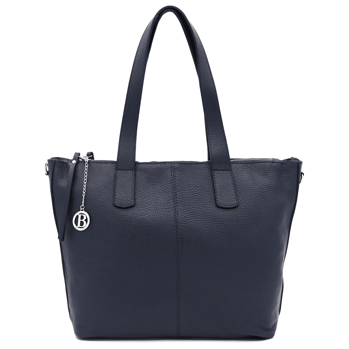 Nagy természetes bőr táska Tropea - sötétkék