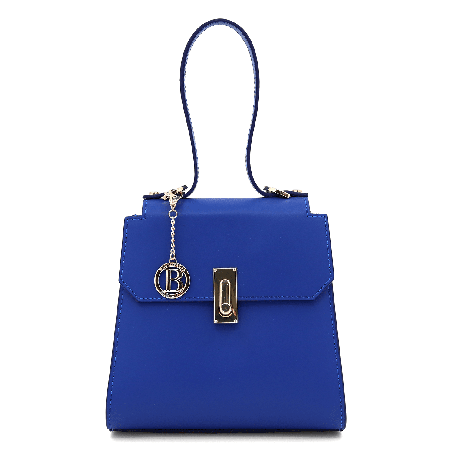 Veronica természetes bőr női táska - kék